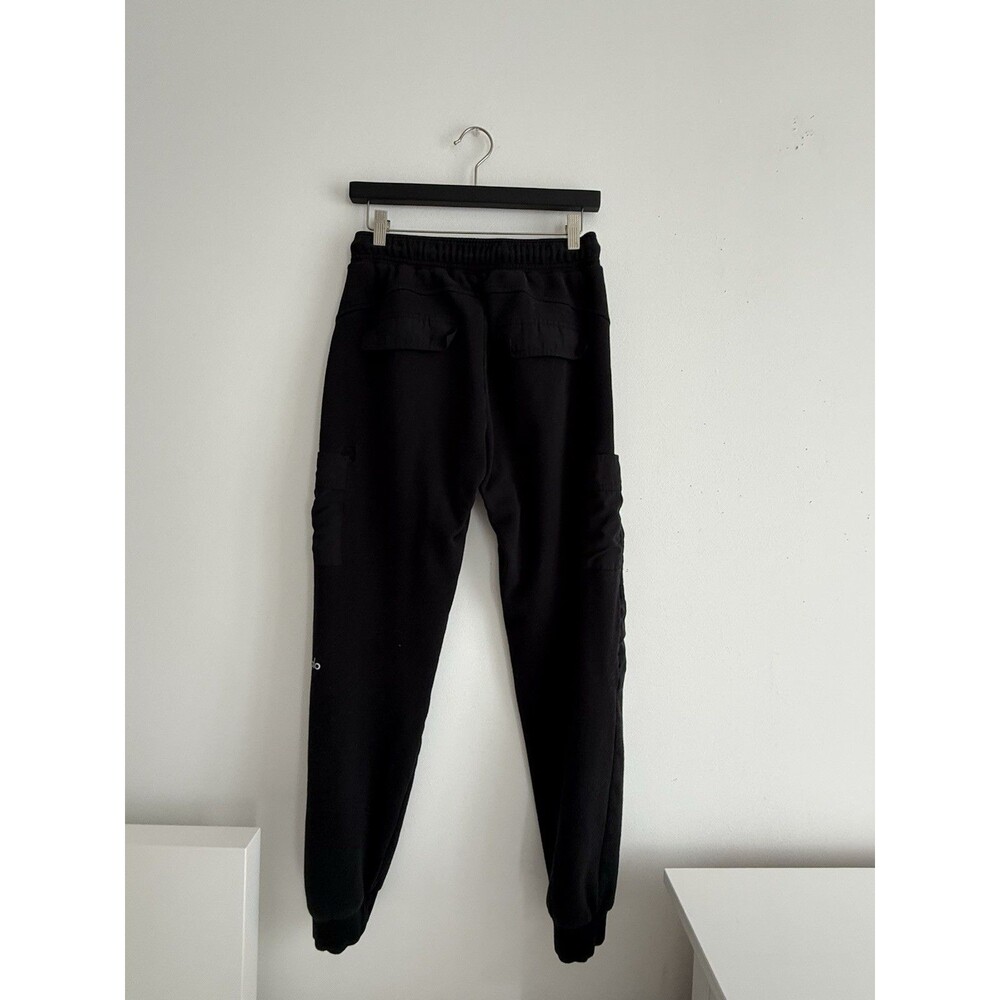 ✿ Alo Yoga Black Fleece Joggers Pants Size M Cozy Athletic Lounge StreetwearSoft